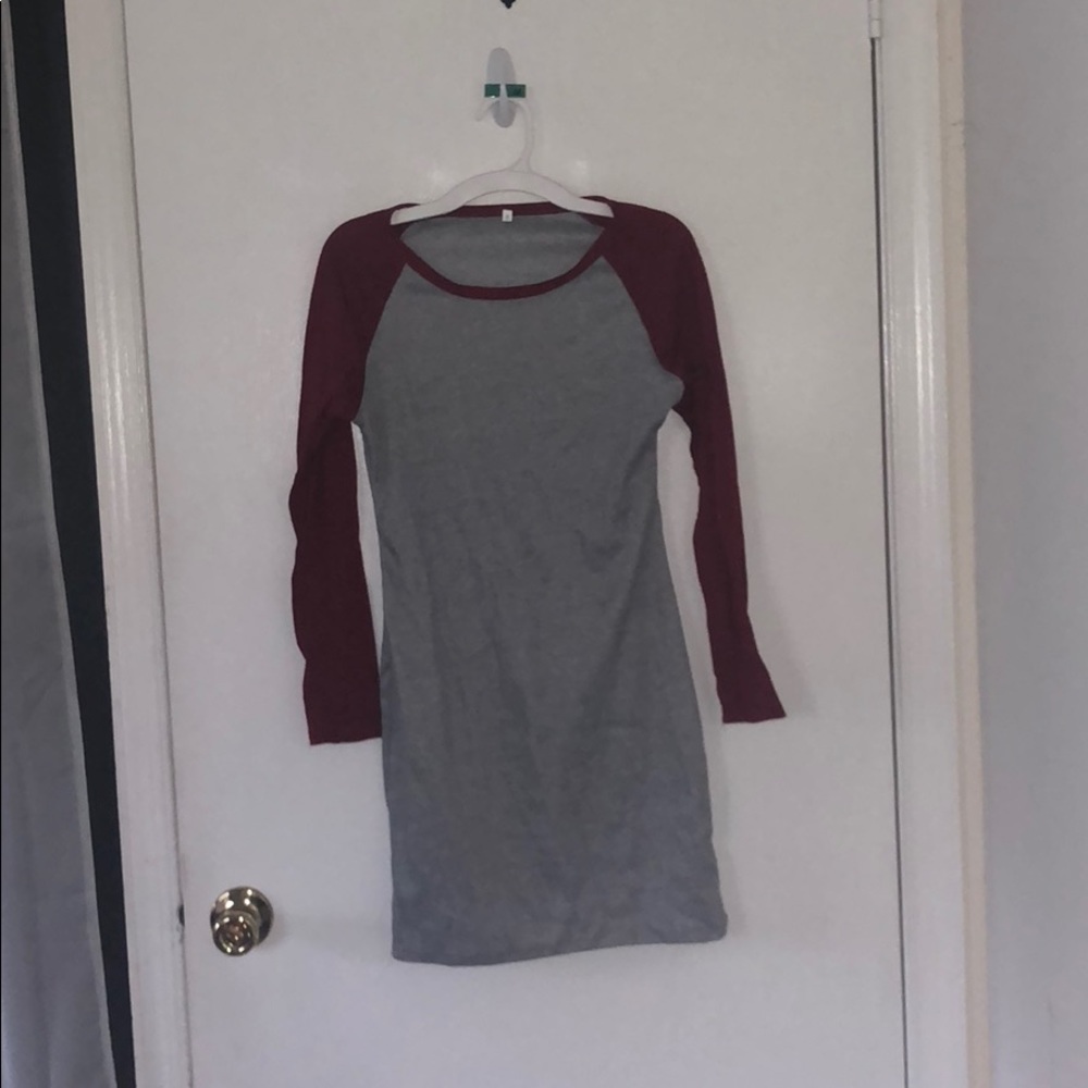 Gray and Red thermal dress